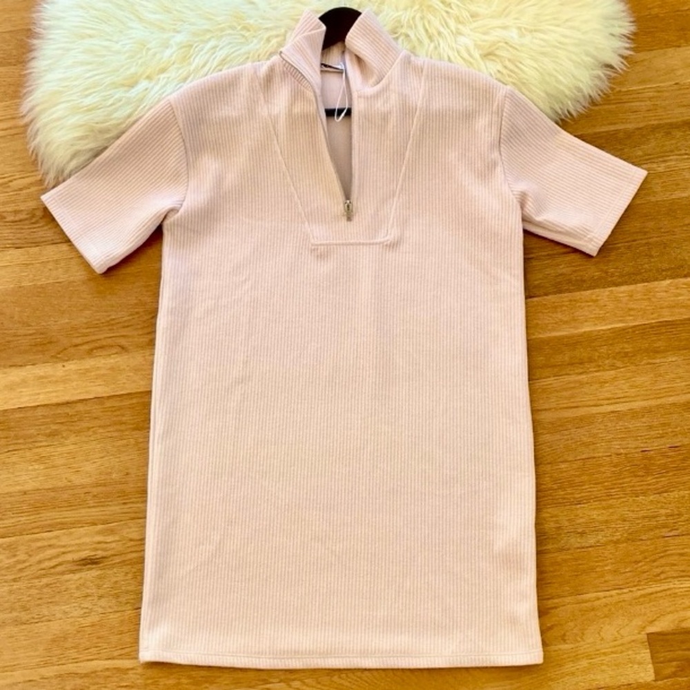 NWOT Zara Soft Ribbed Mini Dress Swim Coverup
